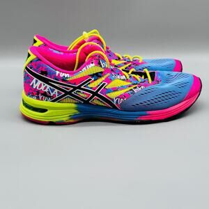 ASICS Shoes Womens 8 Blue Pink Yellow Neon Gel Noosa Tri 10 Athletic Sneakers